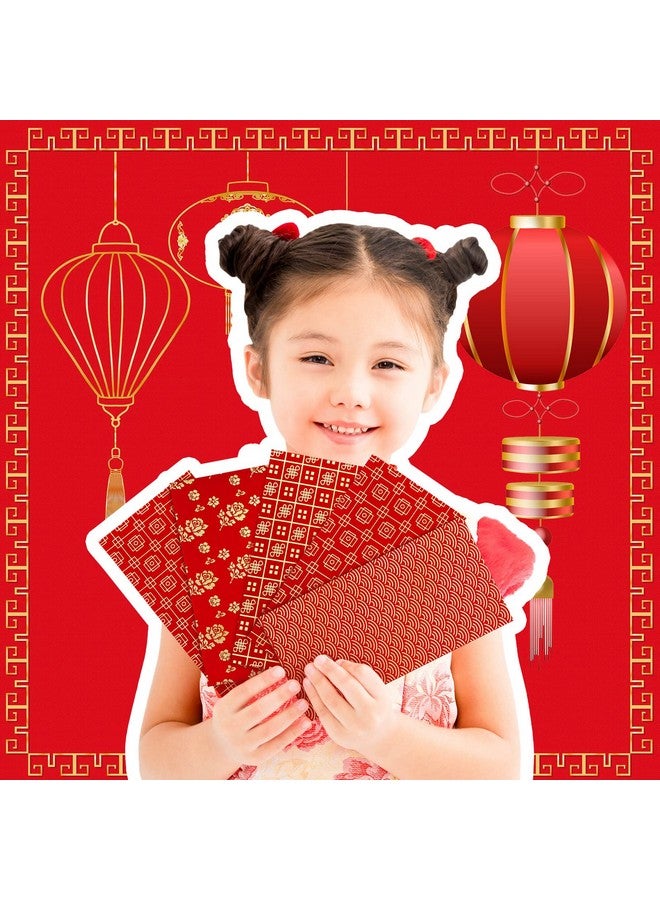 مارسبارك 60 قطعة من المظاريف الحمراء للعام الصيني الجديد 2024 الحزم الحمراء الصينية هونغ باو هدية مهرجان الربيع مظاريف المال محظوظ 6 تصاميم 3.5 × 6.7 بوصة - Image 4