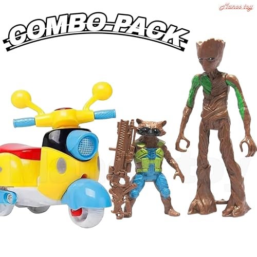 Manos Super Heroes Action Figure Fighter Toy and Pull Along Scooter Combo Pack - Image 2