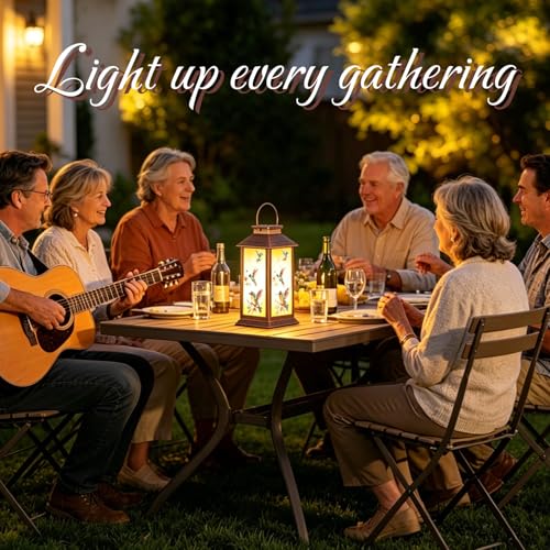 Pawatee Solar Lanterns for Garden Decor, Waterproof Design Solar LED Hanging Lights for Yard, Patio, Lawn, and Porch, Gifts for Mom, Grandma(Hummingbird) - Image 3