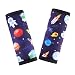 COOLBEBE Car Seat Straps Shoulder Pads for Baby Kids Super Soft Velvet Seat Belt Covers for All Car SeatsPushchairStrollerHigh Chair Blue Space - Image 2
