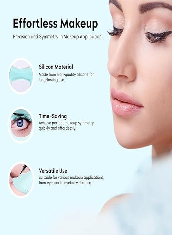 ZemGlam Mascara Guard, Silicone Mascara Shield Applicator, Eyelash Comb Cosmetic Tool, Reusable Makeup Eyelash Tool, Detachable Silicone Eyeliner Stencils Wing Eyelashes Brush Curler Comb Eye Makeup Tool - Image 5