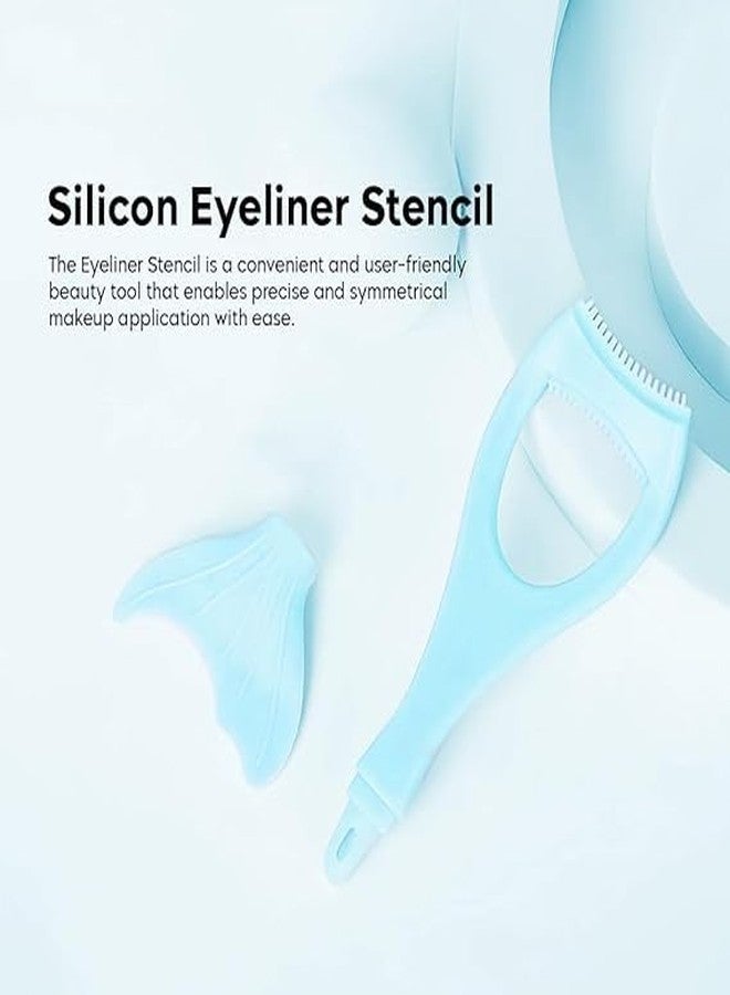 ZemGlam Mascara Guard, Silicone Mascara Shield Applicator, Eyelash Comb Cosmetic Tool, Reusable Makeup Eyelash Tool, Detachable Silicone Eyeliner Stencils Wing Eyelashes Brush Curler Comb Eye Makeup Tool - Image 2