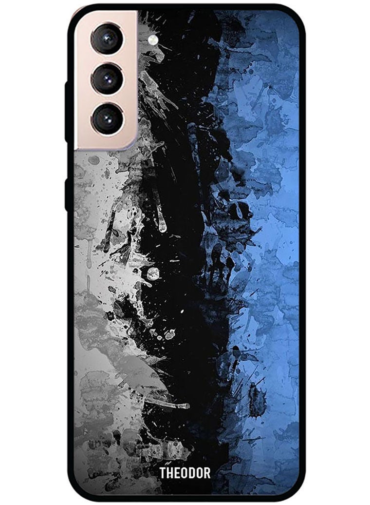 Theodor Protective Case Cover For Samsung Galaxy S22 Plus Blue & Grey Splash - Image 1