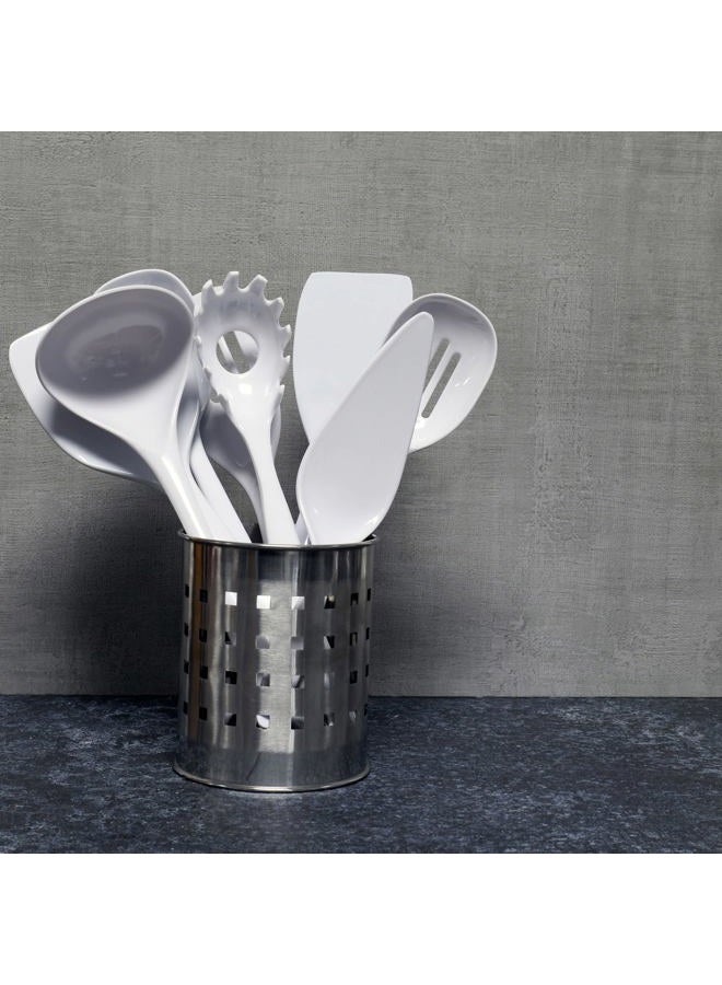 Chef Craft Basic Melamine Kitchen Tool and Utensil Set, 9 Piece, White - Image 3