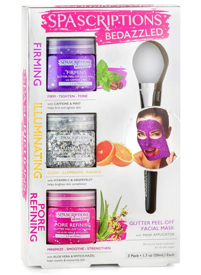 spascriptions Bedazzled Firming & Pore Refining Glitter Peeloff Masks - Image 2
