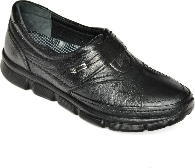 Fox Shoes P555190103 Black Leather Comfort Orthopedic Sole Women's Shoes