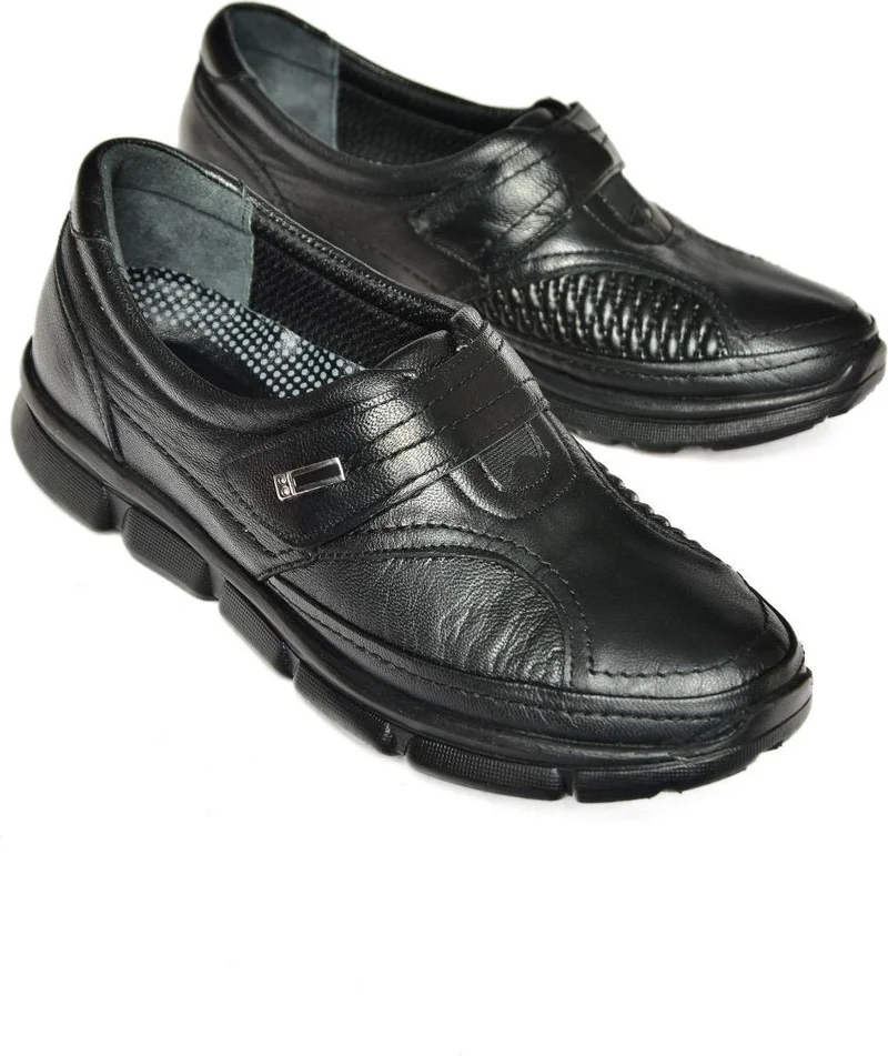 Fox Shoes P555190103 Black Leather Comfort Orthopedic Sole Women's Shoes