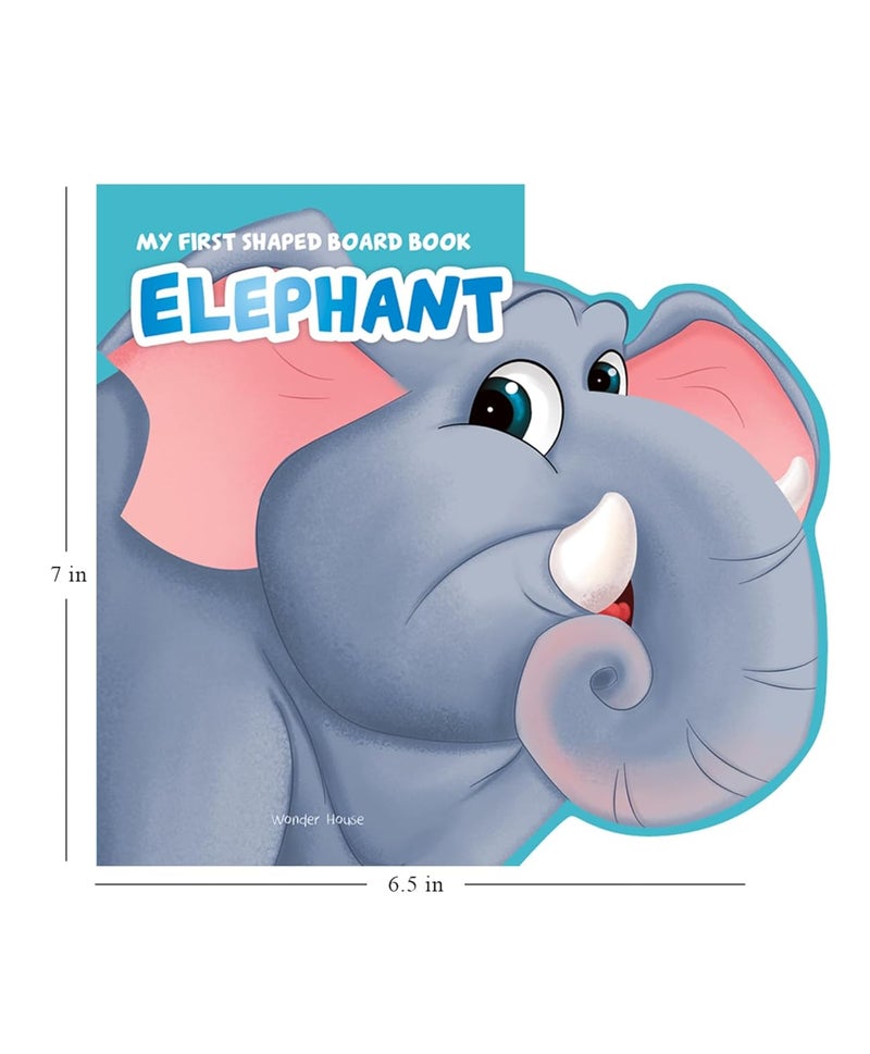 My First Shaped Board book - Elephant, Die-Cut Animals, Picture Book for Children - Image 3
