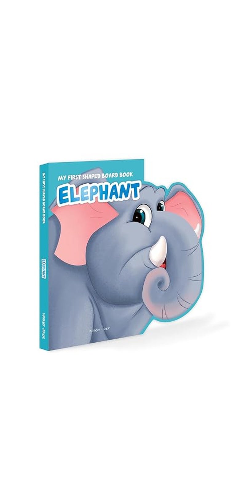My First Shaped Board book - Elephant, Die-Cut Animals, Picture Book for Children - Image 1