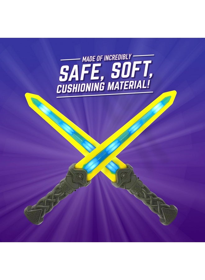 Geospace - New 18 Gladiator Geosword Soft & Safe Dueling Toy Swords 2 Pack With Motion Activated Led Lights & Battle Sounds - Image 1