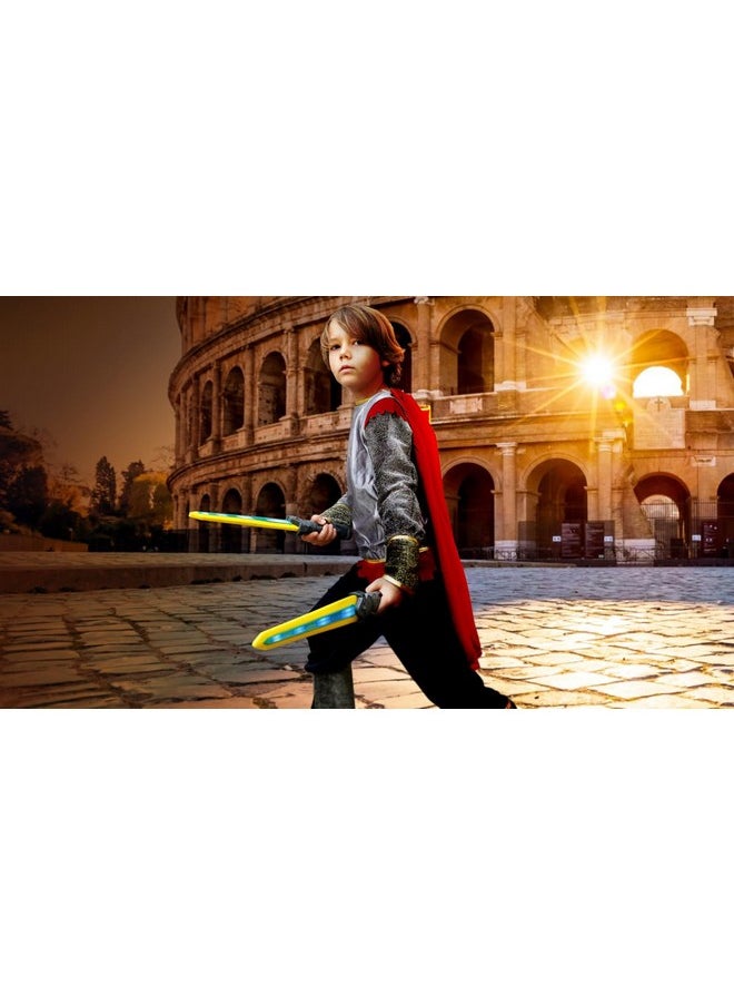 Geospace - New 18 Gladiator Geosword Soft & Safe Dueling Toy Swords 2 Pack With Motion Activated Led Lights & Battle Sounds - Image 1