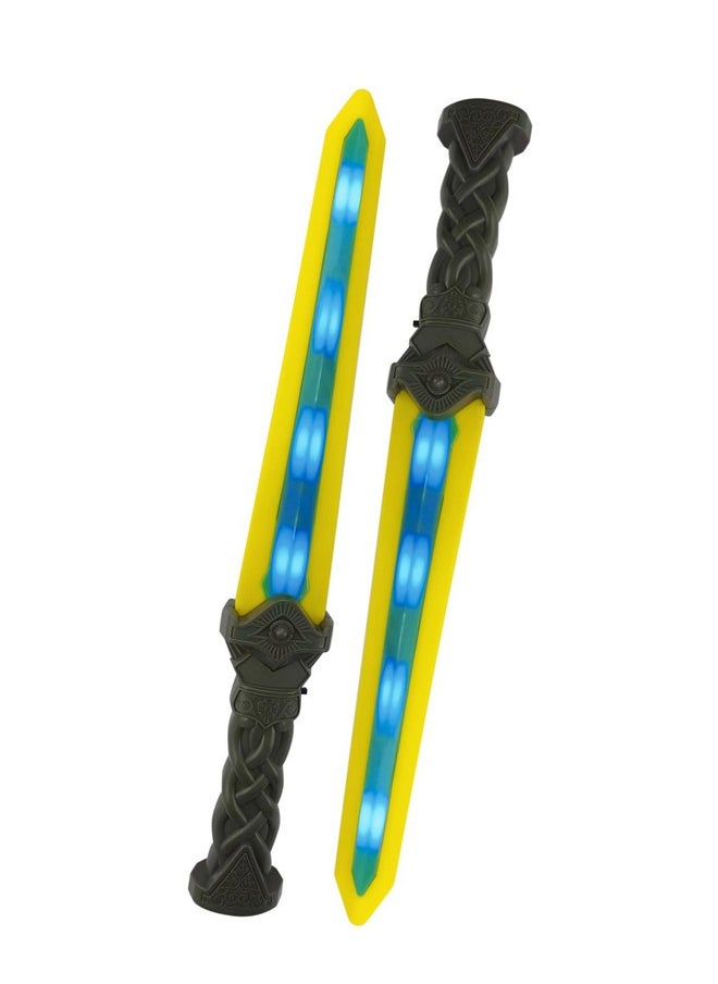 Geospace - New 18 Gladiator Geosword Soft & Safe Dueling Toy Swords 2 Pack With Motion Activated Led Lights & Battle Sounds - Image 1