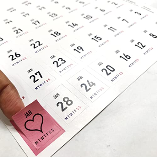 CrafTangles Precut Calendar undated 365 days Stickers (384 pcs) Peel and stick, Printed Scrapbooking Stickers,Stickers for Notebooks,Diary, Journal,Laptop, Mobiles Multicolored Printed Stickers - Image 2