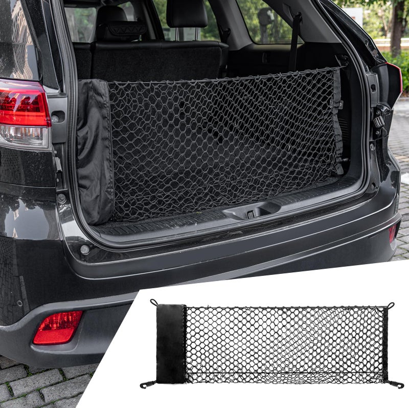 Maxzina Cargo Net Compatible with 2023-2025 2026 Honda Pilot Truck Bed Cargo Net 3.28'Ã—1.05' Double Layer Envelope Style Dense Mesh Trunk Organizer for 2024 Pilot Exterior Accessories - Image 1
