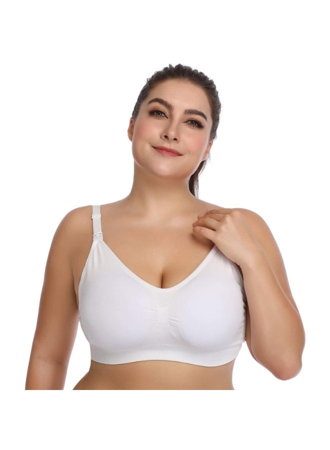 VIUAUAX 5 Pcs Nursing Bra,Seamless Pregnant Nursing Bras, Womens Maternity Breastfeeding Bra Seamless Wireless Sleep Bra - Image 5