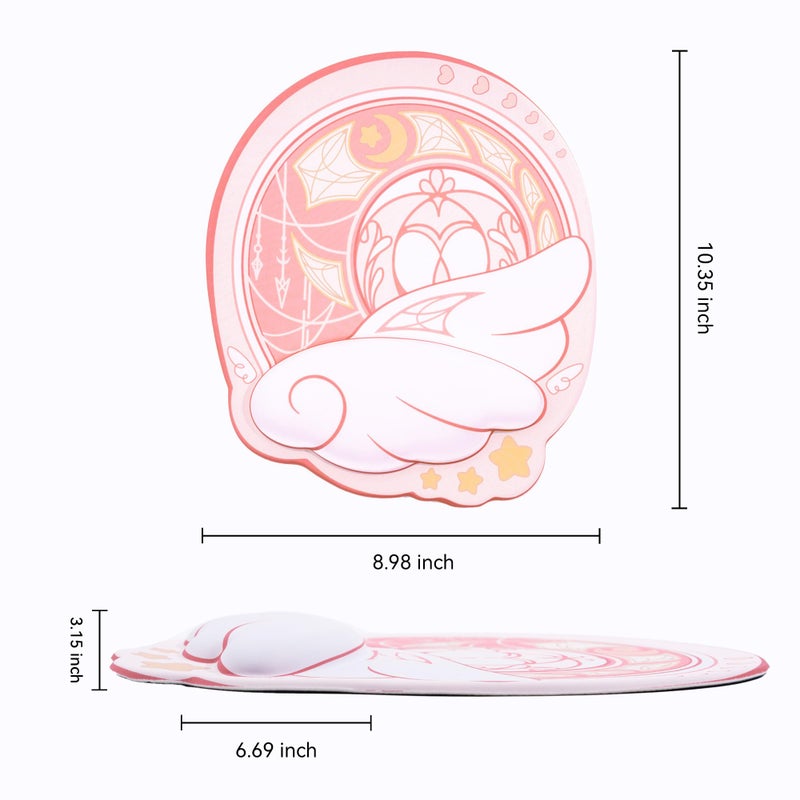 GeekShare Ergonomic Mouse Pad with Wrist Rest Support Non-Slip Rubber Base Mouse Pad for Desk Small Gaming Mouse Pad for Laptop,Computer,Home and Office - Star Wings Series - Image 5