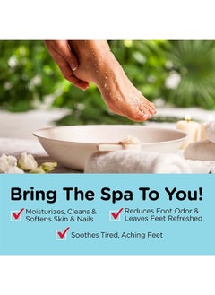 Foot & Nail Soak with Tea Tree Oil - Moisturize, Reduce Foot Odor, & Soothe Aching Feet - A Therapeutic Blend of Rich Mineral Epsom Salt, Pure Sea Salt, and 7 Essential Oils - 1 Pound