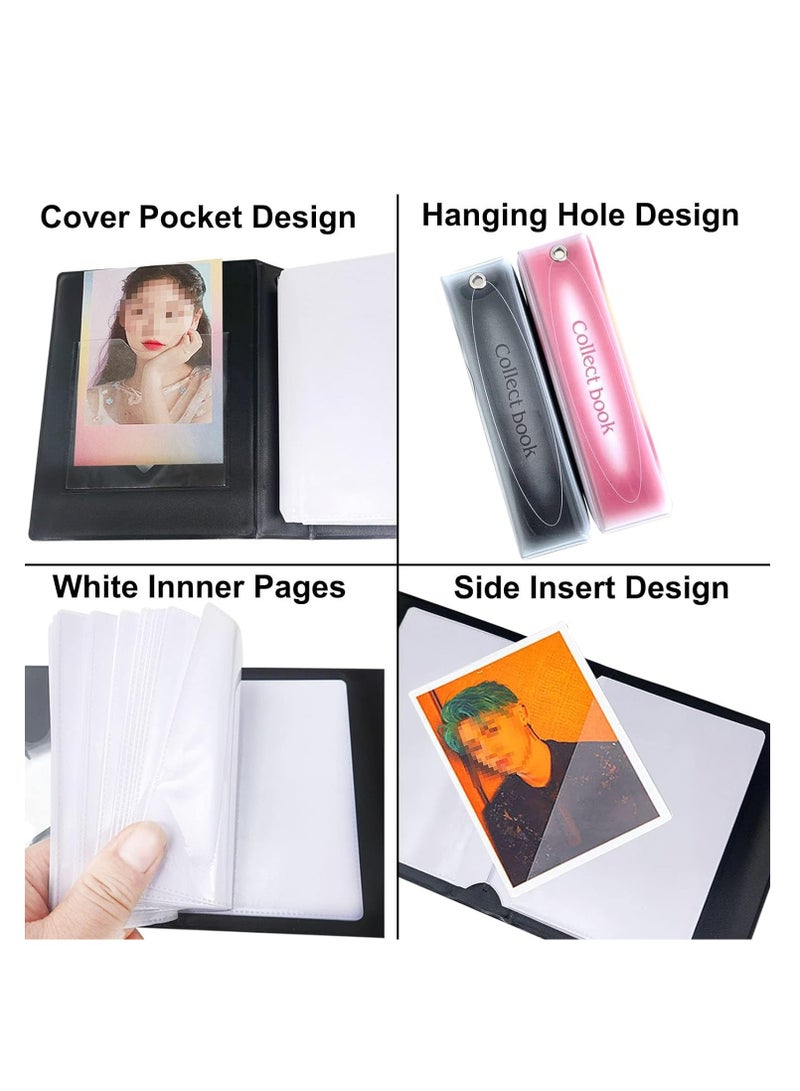 SYOSI Kpop Photo Album 2 Packs Mini Kpop Photo Album Collect 40 Pockets 3 Inch Kpop Photocard Holder Book Small Photocard Binder Photo Card Binder Love Heart Hollow Picture Album for Photo Cards Picture  - Image 5