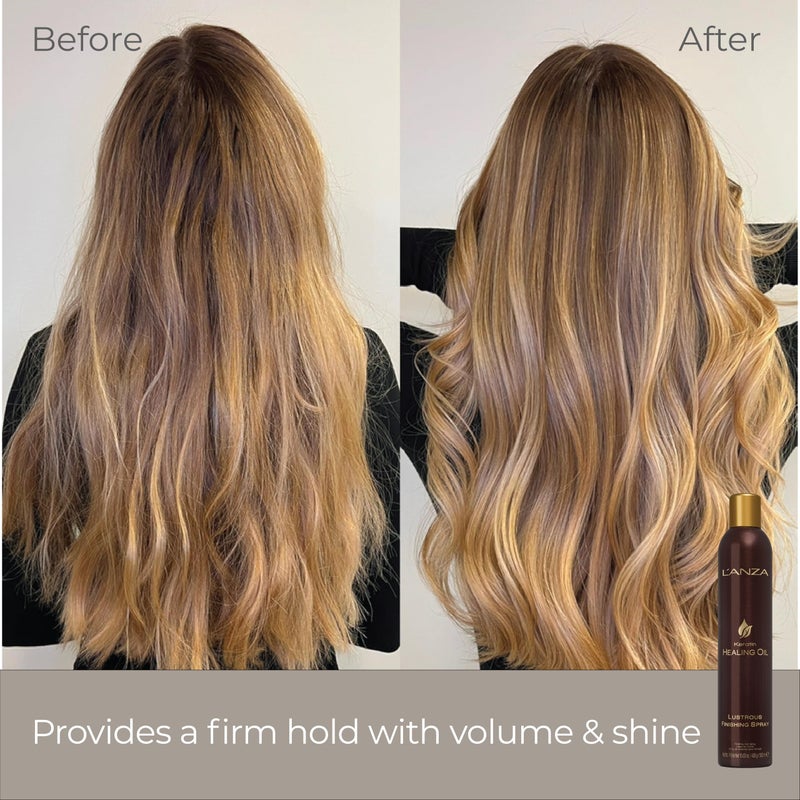 LANZA L'ANZA Keratin Healing Oil Lustrous Finishing Spray, Boosts Shine and Volume While Deeply Hydrating the Hair from Roots to Tips, For a Grease-free, Frizz-free, Relaxed Hair - Image 1