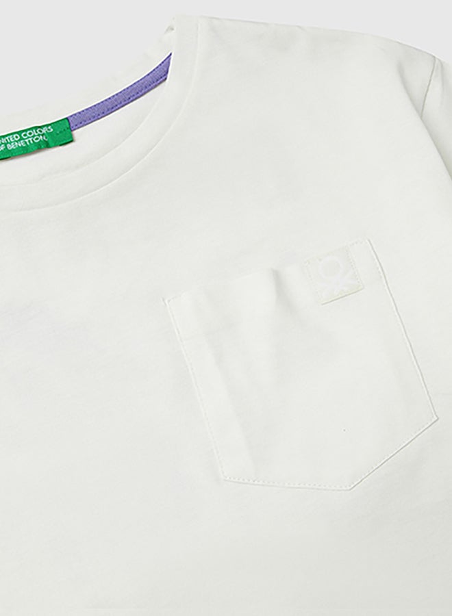 بينيتون تي شيرت صندوقي للبنات - Image 3