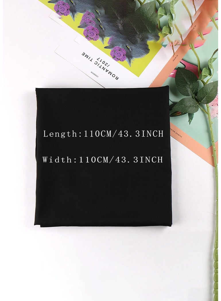 1PCS Square Scarf Cotton Hijab Viscose Shawl Lightweight Multifunctional for Everyday Use 110cm*110cm - Image 4