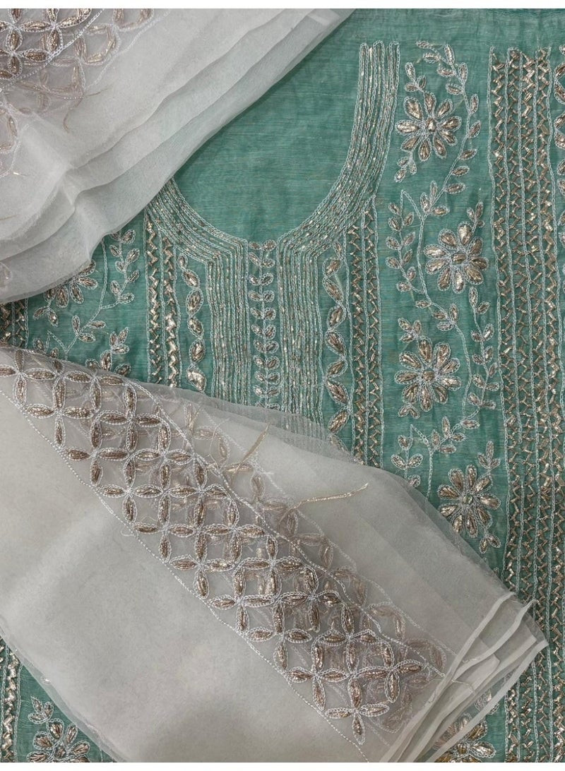 Anbreen Closet Ethnic Wear/Shalwar Kameez 3 Piece Unstitched - Image 3