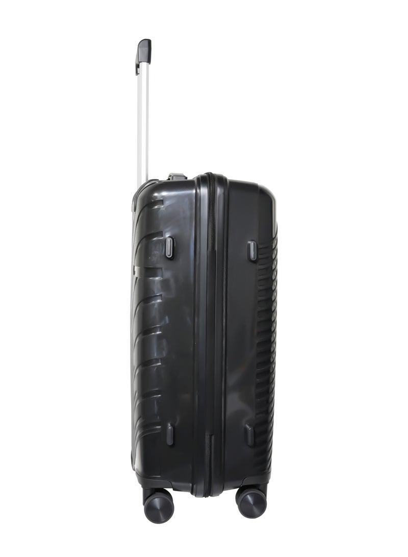 KTMC Polypropylene Luggage 20" Carry-On & 28" Check-in Suitcases, H-8882 Black - Image 5