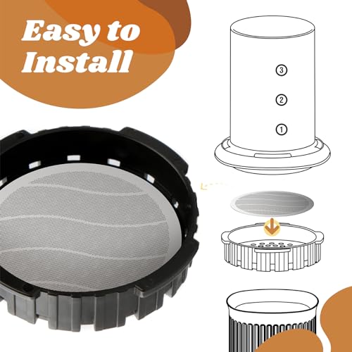 Xinafan Metal Filter for AeroPress Go Travel Coffee Press Stainless Steel Reusable Coffee Filter for AeroPress Original Clear Coffee Filters Accessories Home Espresso Cold Brew French Press Filter - Image 5