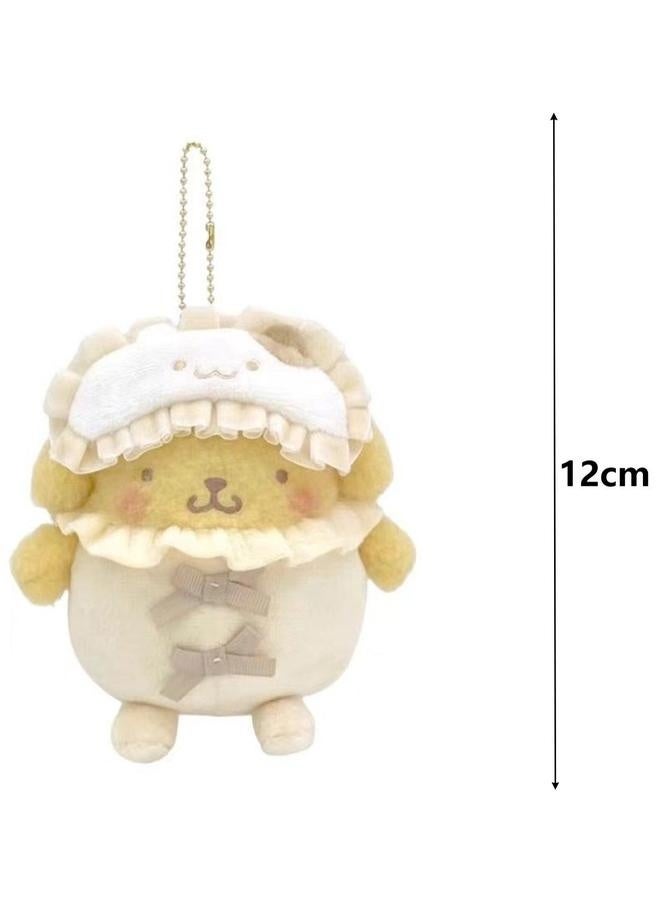 Cute Plush Pendant Eye Mask Pajamas Toy Keychain School Bag (Pudding Dog)  - Image 2
