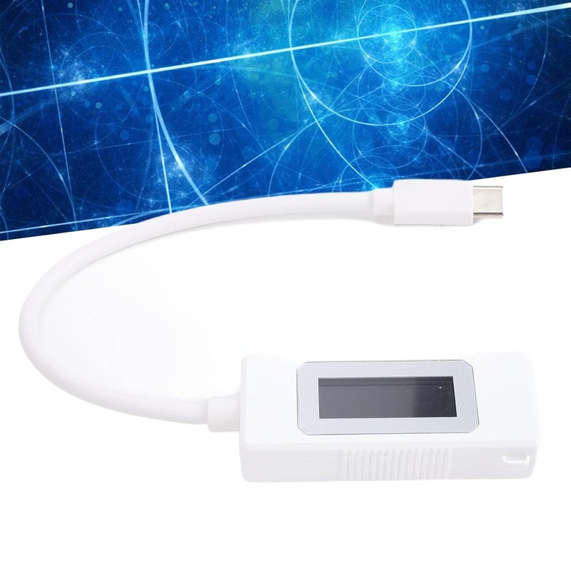 GOWENIC USB C Tester, Type C USB Tester Color Screen LCD Digital Multimeter, Power Meter 2 in 1 Digital Multimeter, Voltage Current Voltmeter Amp Volt Ammeter Detector (White) - Image 5