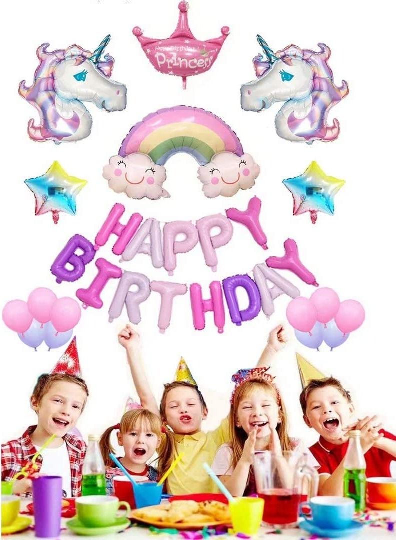 هايلاند يونيكورن موضوع عيد ميلاد الديكور مجموعة - Image 2