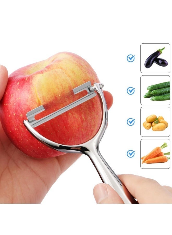 Lukadah Peeler with Sharp Stainless Steel Blades for Apples, Cucumbers - Ergonomic Handle for Easy Potato Eye removal, Perfect for Cooking Enthusiasts and Kitchen Novices - Image 3
