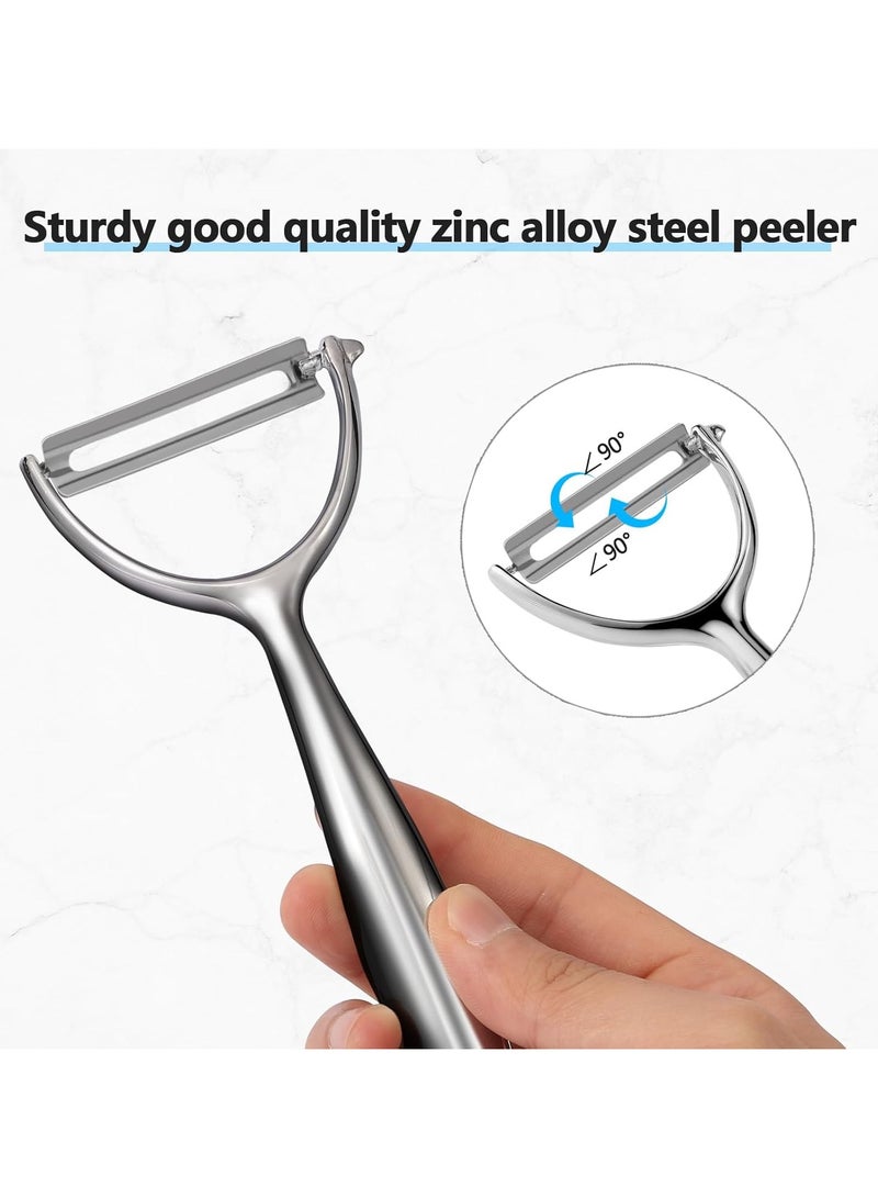 Lukadah Peeler with Sharp Stainless Steel Blades for Apples, Cucumbers - Ergonomic Handle for Easy Potato Eye removal, Perfect for Cooking Enthusiasts and Kitchen Novices - Image 4