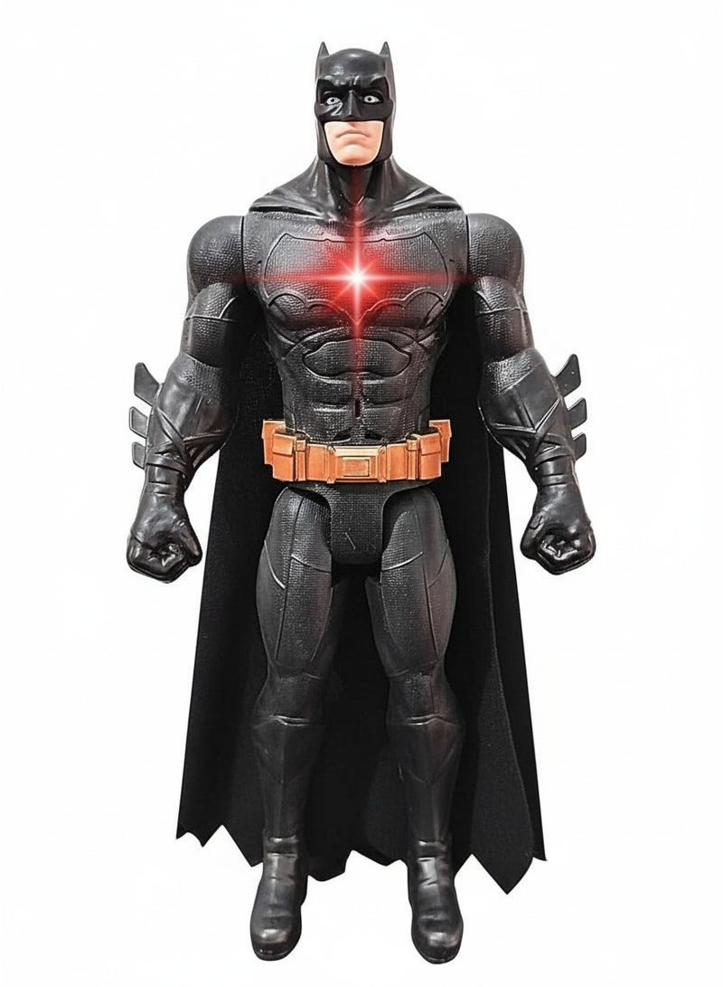 دي سي كوميكس لعبة باتمان الموسيقية الكبيرة الحجم – مجسم بطل خارق مع أضواء وأصوات، لعبة تفاعلية مضيئة للأطفال، مناسبة للهدايا ولعب التخيل، مجسم باتمان بحجم كبير مع موسيقى وتأثيرات صوتية للصغار من 3 سنوات فأكثر - Image 1