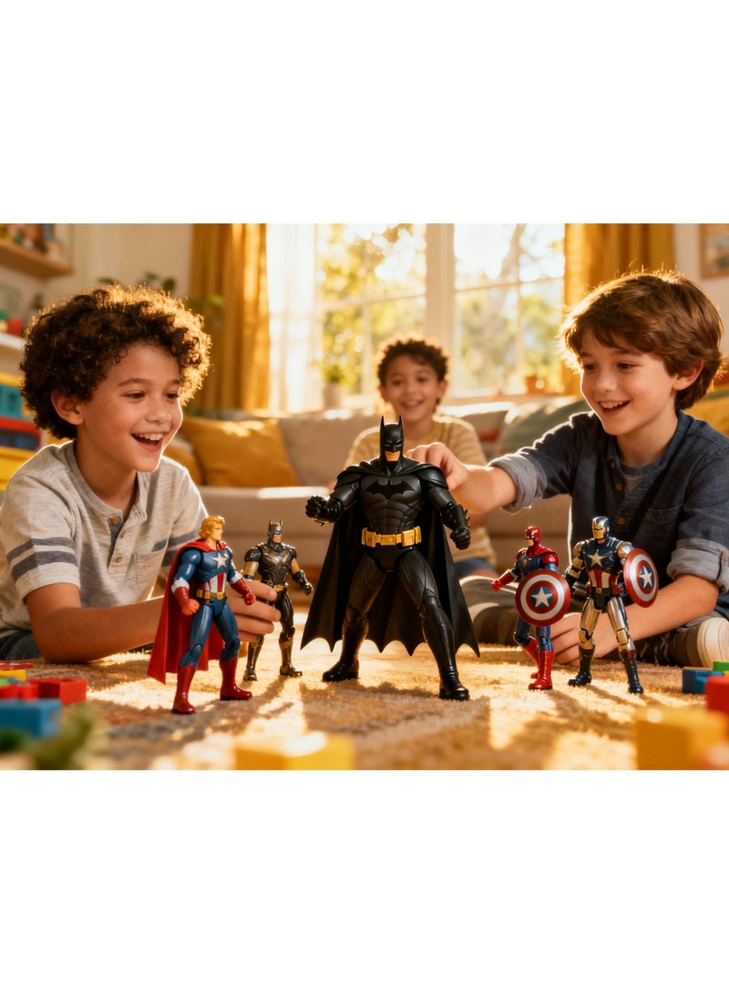 دي سي كوميكس لعبة باتمان الموسيقية الكبيرة الحجم – مجسم بطل خارق مع أضواء وأصوات، لعبة تفاعلية مضيئة للأطفال، مناسبة للهدايا ولعب التخيل، مجسم باتمان بحجم كبير مع موسيقى وتأثيرات صوتية للصغار من 3 سنوات فأكثر - Image 3