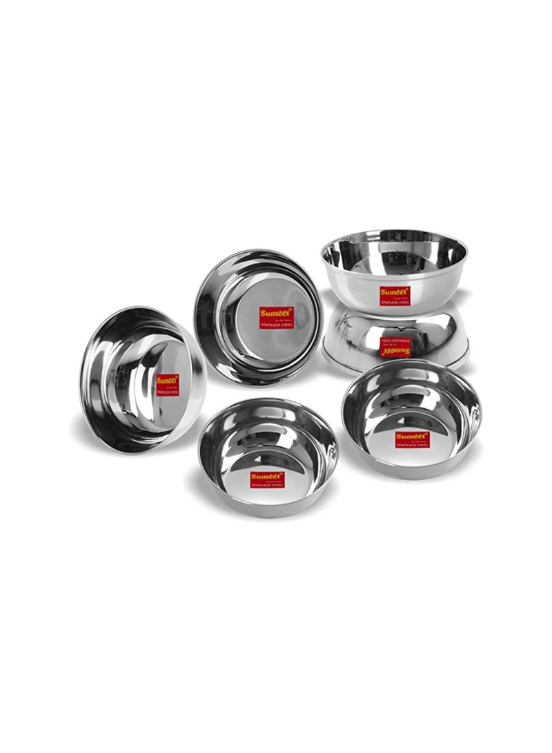 Sumeet Stainless Heavy Gauge Bowl Set 6Pc - Image 3