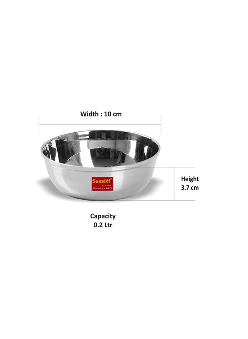 Sumeet Stainless Heavy Gauge Bowl Set 6Pc - Image 4