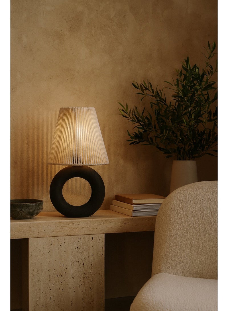 Cluc Ciambella Black Table Lamp - White - Image 1