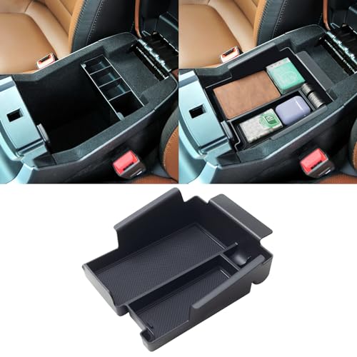 TOPINSTALL New Center Console Organizer Compatible with Ford Explorer 2012 2013 2014 2015 2016 2017 2018 2019 Accessories, Armrest Box Big Compartment Secondary Storage Tray ABS Black Material - Image 2