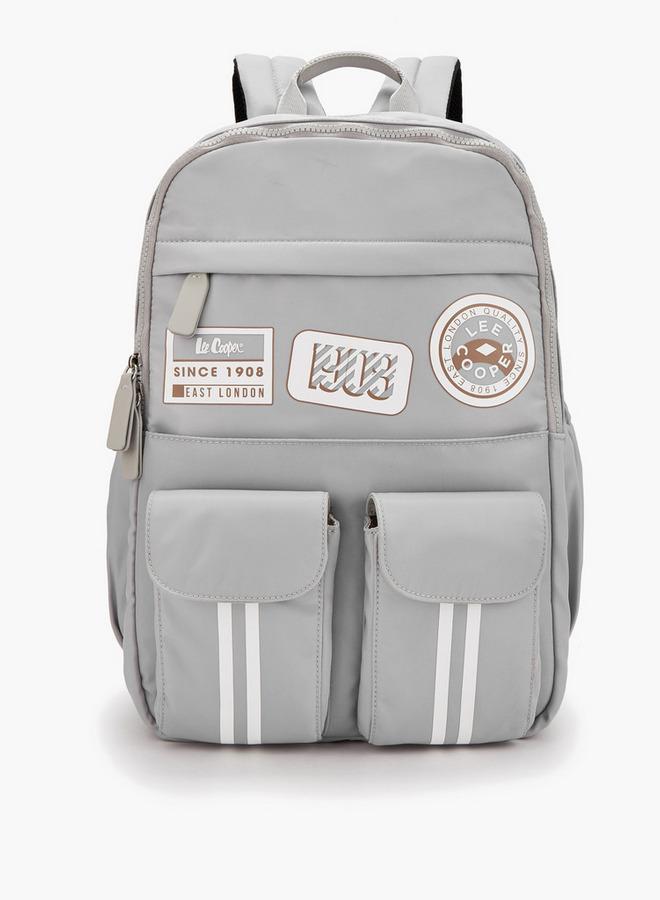 Lee Cooper Logo Print Backpack With Padded Shoulder Straps - Image 1