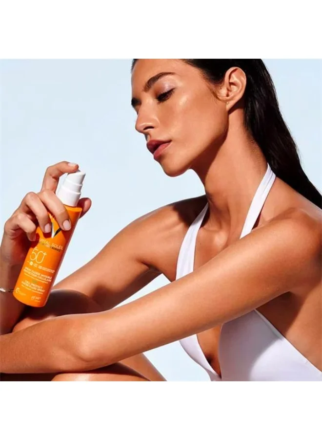 VICHY Vichy Capital Soleil Invisible Fluid Sunscreen Spray SPF50+ for Face and Body 200ML