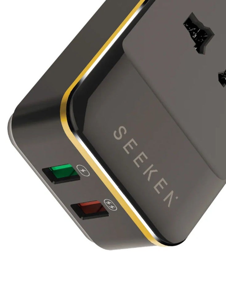 Seeken Nova 2In 1 Universal Travel Converter Adapter Black - Image 2