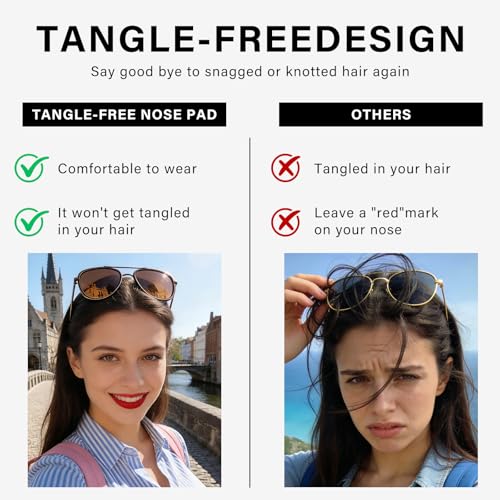 KUGUAOK Polarized Aviator Sunglasses for Women Men UV Protection Running Outdoors Tangle Free Sun Glasses Vintage Shades - Image 3