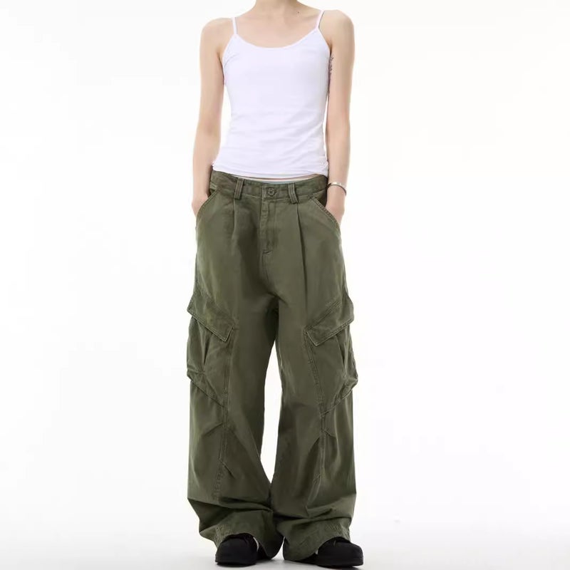Japanese Style Retro Loose Wide-Leg Heavy Functional Three-Dimensional Pocket Casual Cargo Pants Hip-Hop Fashion Brand Yapi Mountain Style Men - Image 2