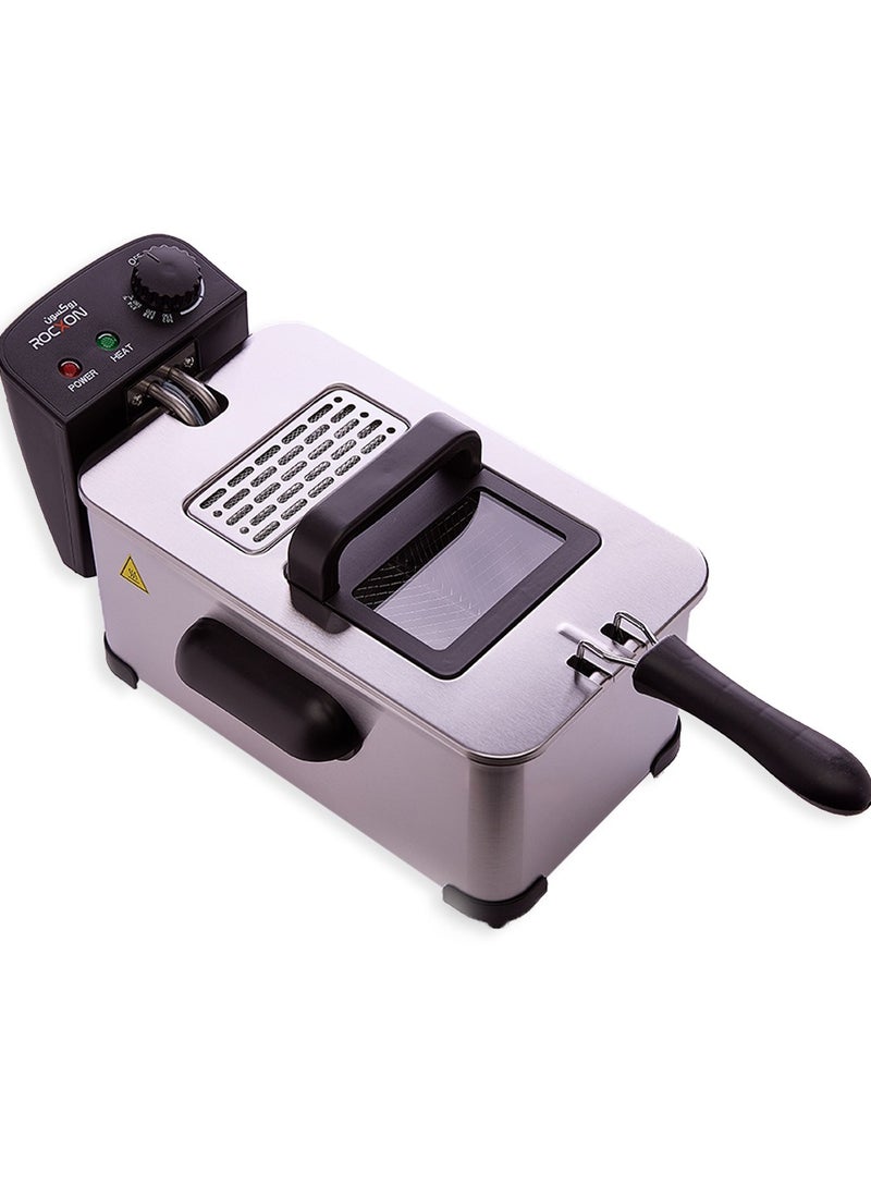 روكسون قلاية زيت عميقة قلي سريع ومقرمش وتحكم في درجات الحرارة وعاء ستانلس - Image 2