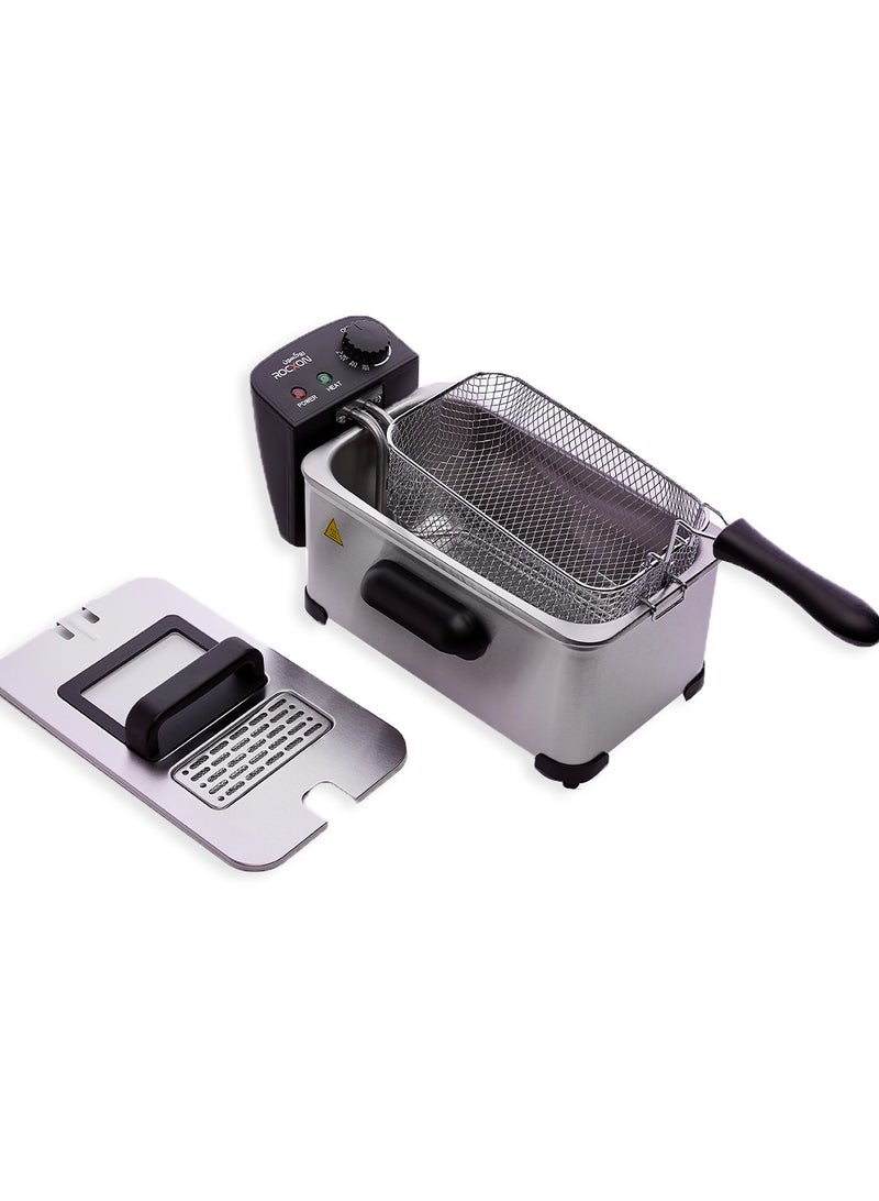 روكسون قلاية زيت عميقة قلي سريع ومقرمش وتحكم في درجات الحرارة وعاء ستانلس - Image 1