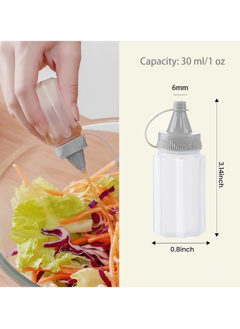Oasisgalore 8 Pcs Mini Squeeze Bottles Ketchup Condiment Bottle Mini Sauce Bottle Honey Mustard Salad Dressing Sauce Container  - Image 5