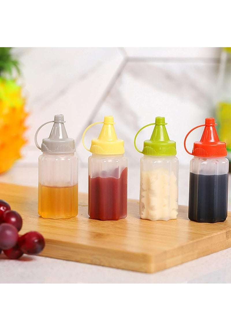 Oasisgalore 8 Pcs Mini Squeeze Bottles Ketchup Condiment Bottle Mini Sauce Bottle Honey Mustard Salad Dressing Sauce Container  - Image 3