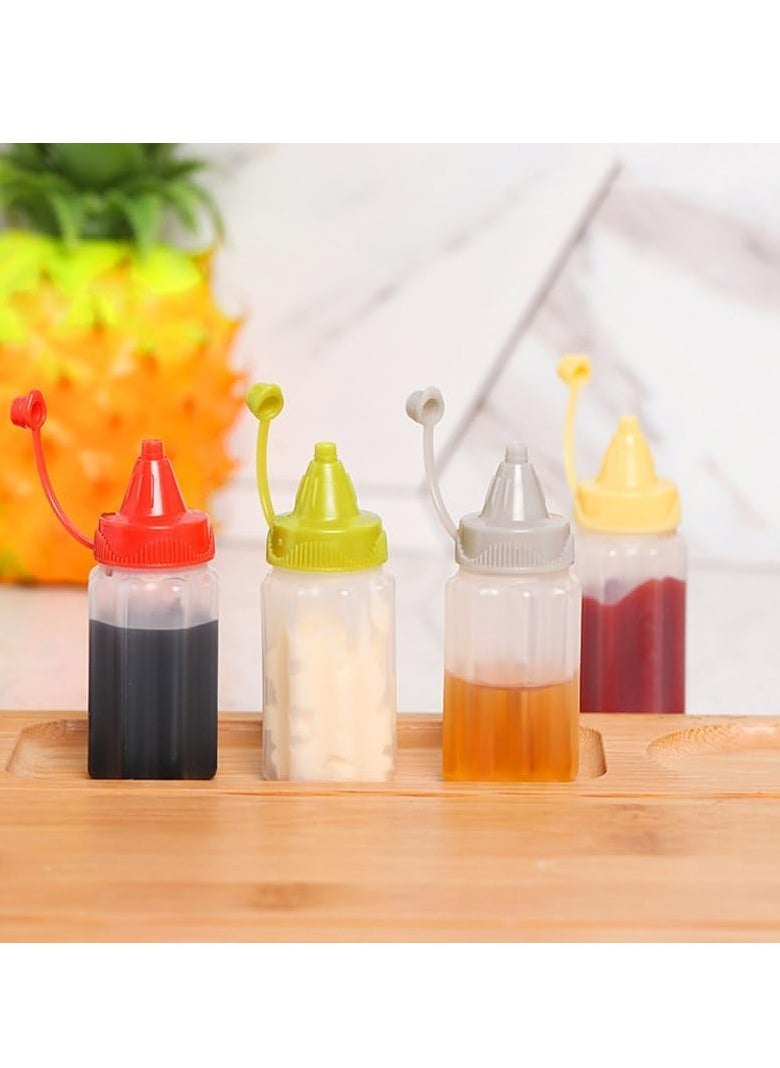 Oasisgalore 8 Pcs Mini Squeeze Bottles Ketchup Condiment Bottle Mini Sauce Bottle Honey Mustard Salad Dressing Sauce Container  - Image 2