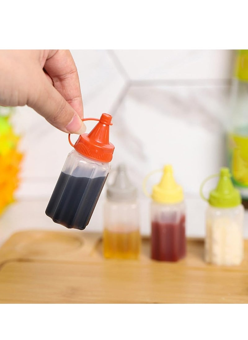 Oasisgalore 8 Pcs Mini Squeeze Bottles Ketchup Condiment Bottle Mini Sauce Bottle Honey Mustard Salad Dressing Sauce Container  - Image 4
